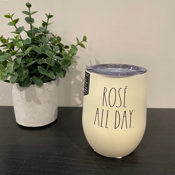RAE DUNN ROSE ALL DAY WINE TUMBLER - Picture 1 of 1